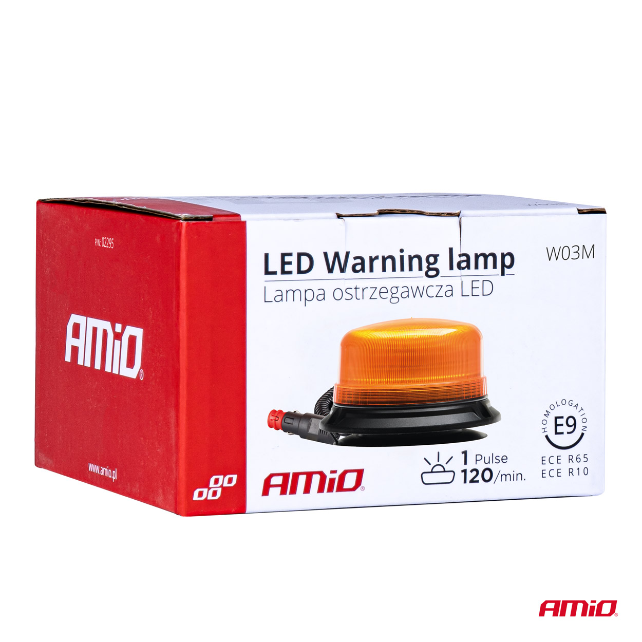 Lampa ostrzegawcza błyskowa kogut 36 LED magnes R65 R10 12 V 24 V W03m — ujęcie 7
