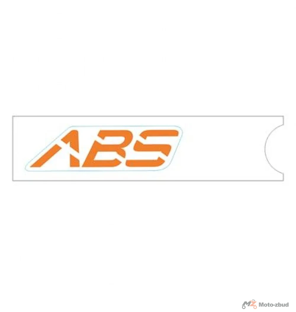 Naklejka "ABS" na błotnik przód pomarańcz prawa (nr kat.1210343-012000) (Zontes ZT 350-GK)