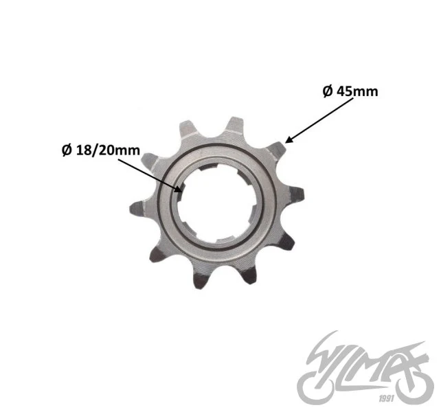 Zębatka zdawcza 10z do pitbike YCF50 — ujęcie 2