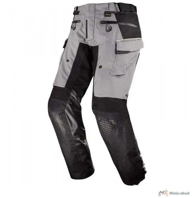 Spodnie motocyklowe LS2 Apollo męskie — czarny / ciemnoszary, wersja Comfort — rozmiar XXL