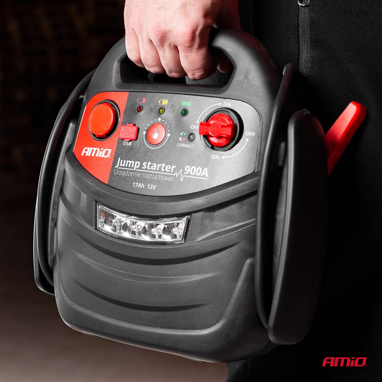 Urządzenie rozruchowe jump starter booster 4w1 12 V AMIO-02523 — ujęcie 10