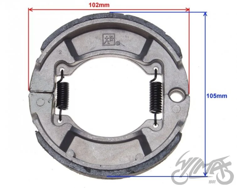 Szczęka hamulca tylnego komplet 110 × 25 mm — Keeway Matrix — ujęcie 2