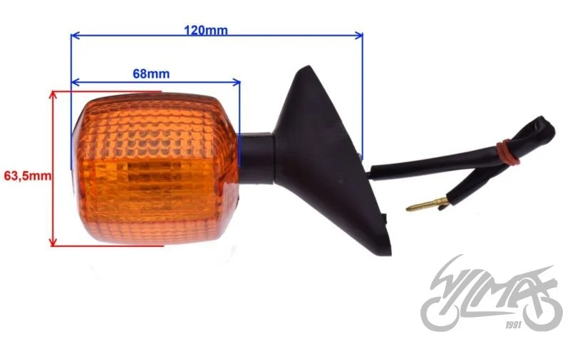 Kierunkowskaz przedni do Kawasaki GPZ900R, BA15S 12 V 23 W — AL1434 — ujęcie 2