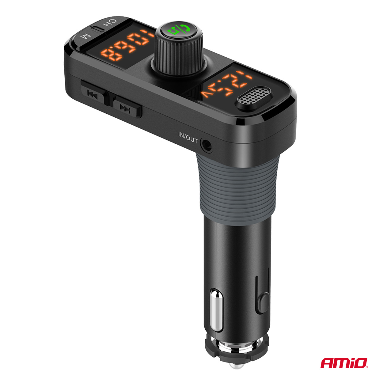 Transmiter samochodowy FM 2×USB-A 1×USB-C mircoSD 12 V 24 V — ujęcie 5