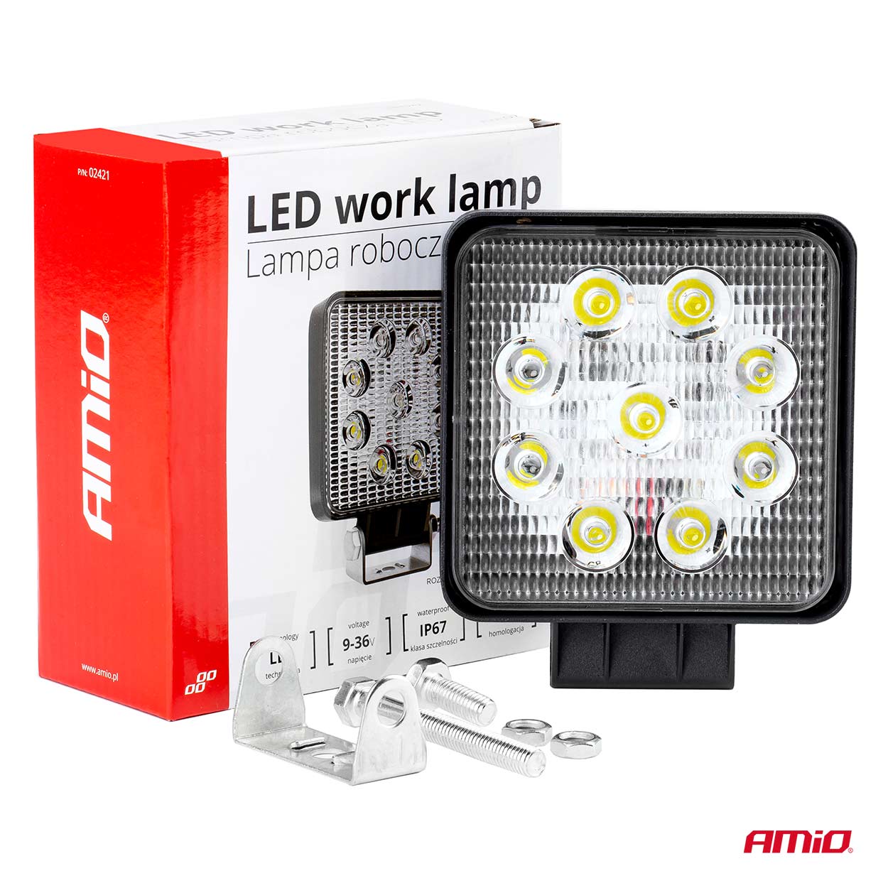 Lampa robocza LED szperacz AWL07 9 LED 12 V 24 V — ujęcie 9