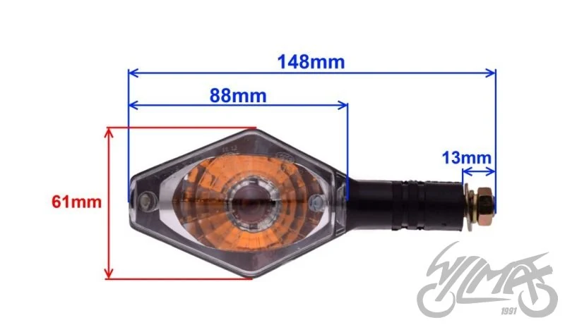 Kierunkowskaz tylny lewy CPI GTX50 / GTX125 — biały klosz — ujęcie 2