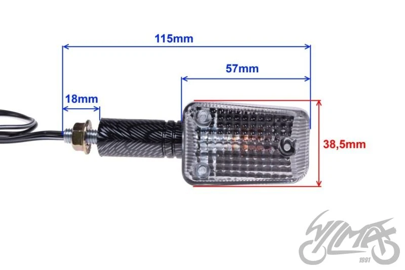 Kierunkowskaz mini carbon, jasny, długi — AL12851 — ujęcie 2