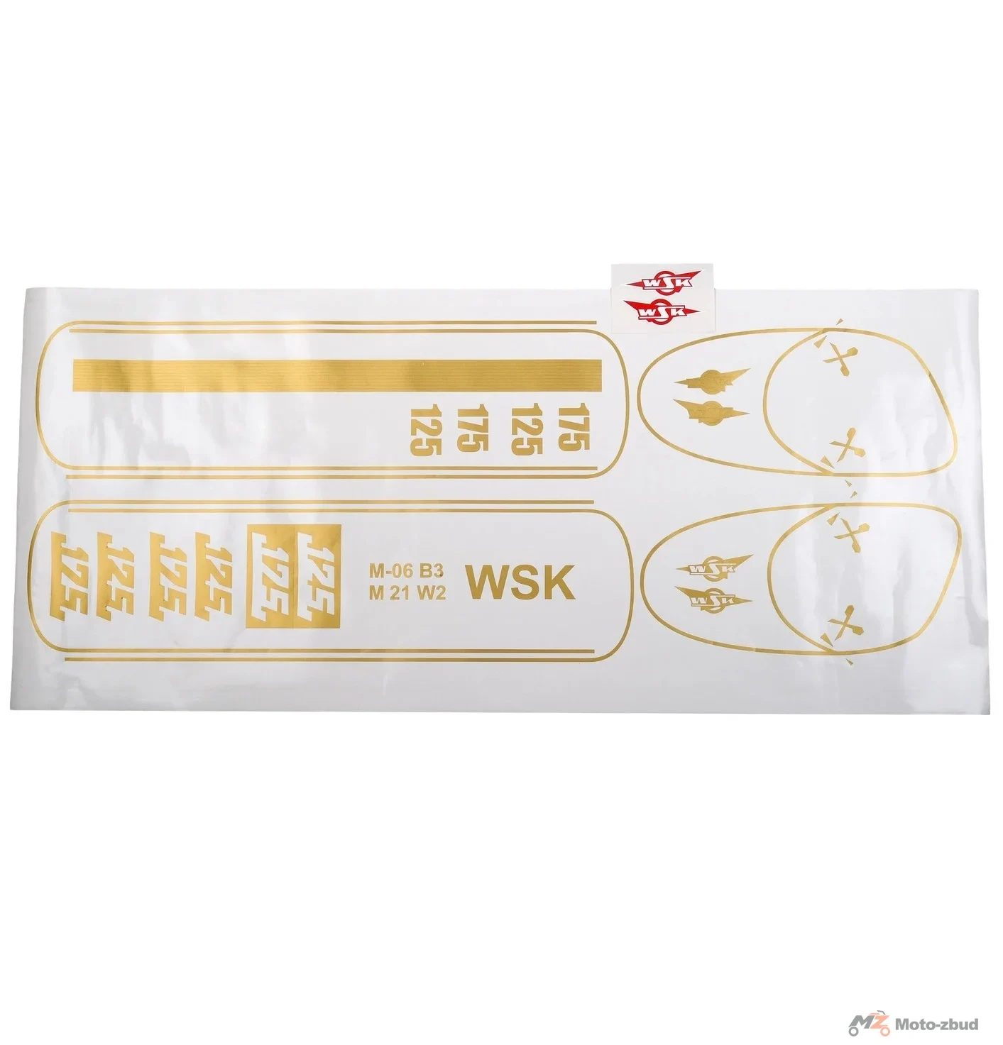 Naklejka / szparunki WSK 125 / 175 M06 B3 garbuska kpl.