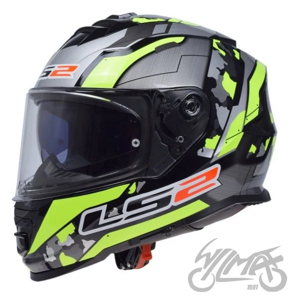 Kask LS2 FF800 Storm II Cyborg H-V Yel Grey — rozmiar S — ujęcie 1