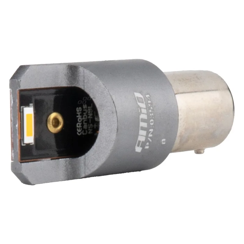Żarówka PY21W 12V/24V 2xLED SMD1860 CANBUS pomarańczowa AMIO (2szt.) — ujęcie 4