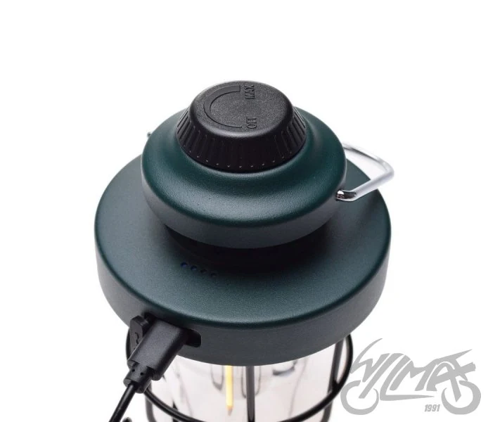 Lampa retro camping zielona — ujęcie 3
