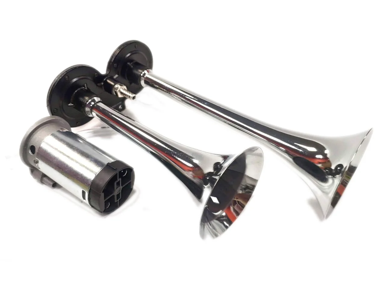 Klakson, fanfara podwójna 290/220mm 12V (z kompresorem) — ujęcie 3