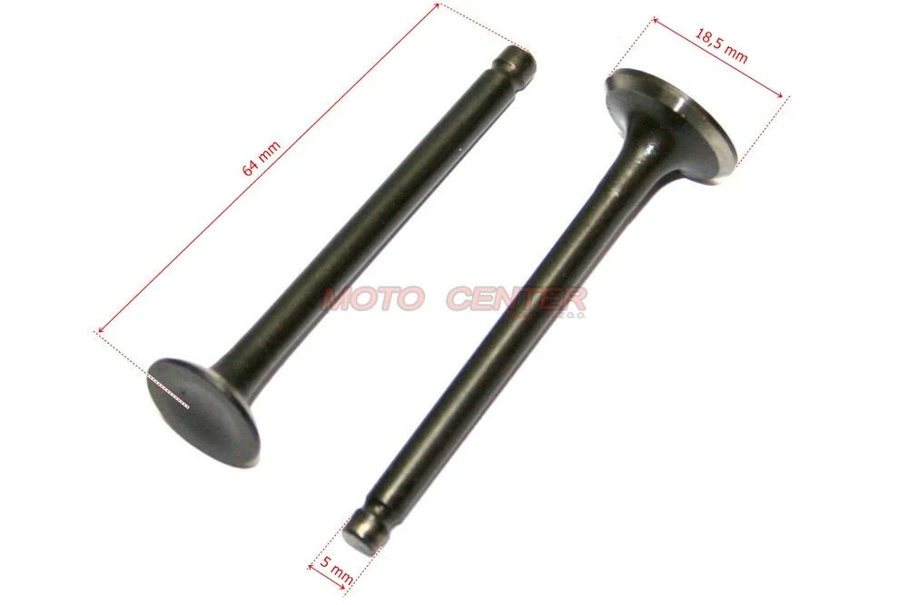 Zawory 50 cm³ skuter 139QMB GY6 (dł. wydech.: 64 mm, ssący: 64 mm) — ujęcie 2