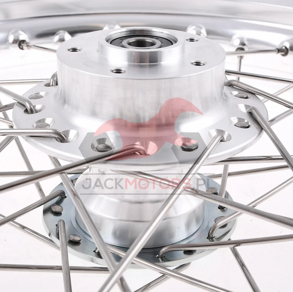 Koło jezdne Simson S51 2,15 × 16 aluminium DPR Classic srebrna piasta + szprychy INOX — ujęcie 5