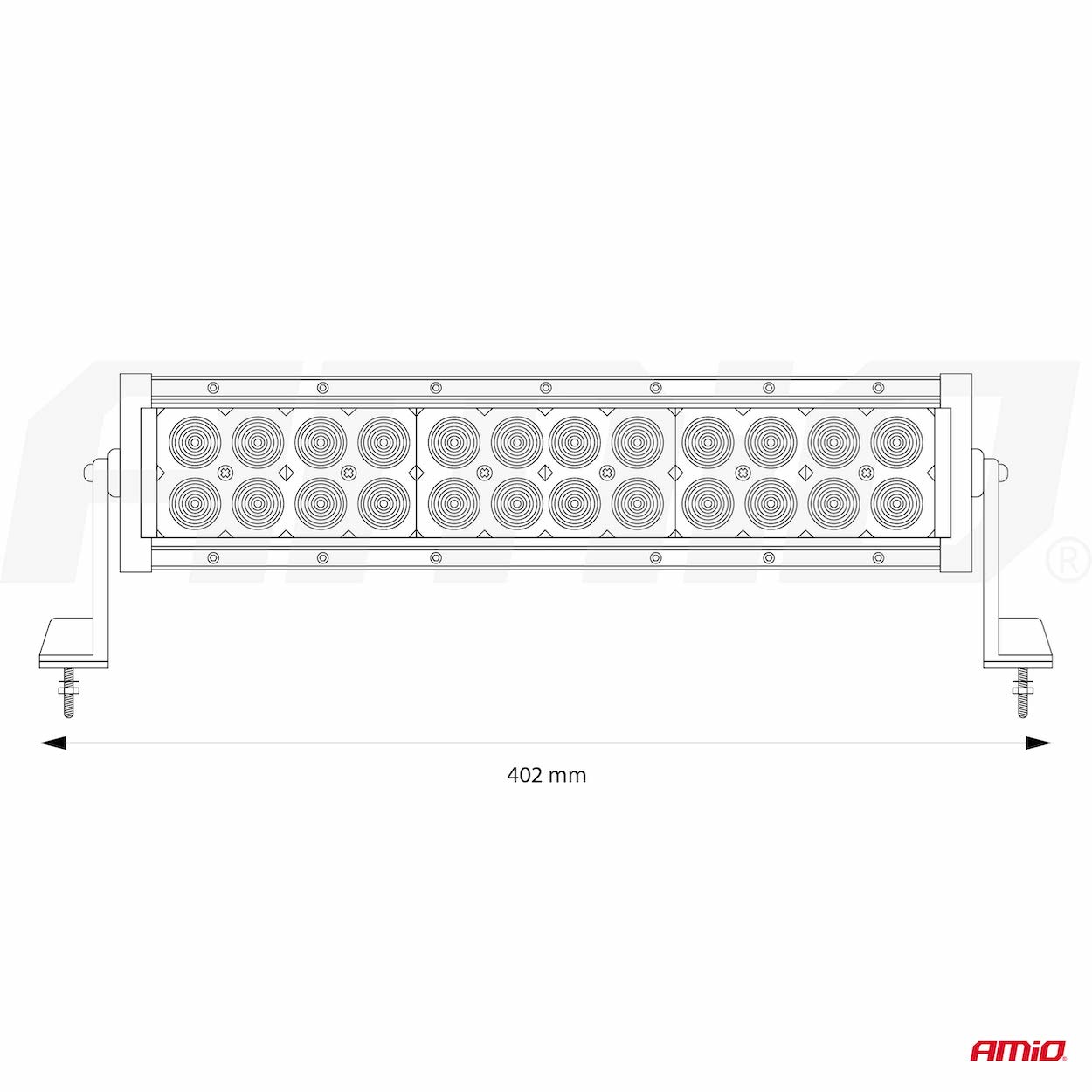 Lampa robocza panelowa LED BAR prosta AWL23 72 W 40 cm 7200lm 12 V 24 V — ujęcie 16