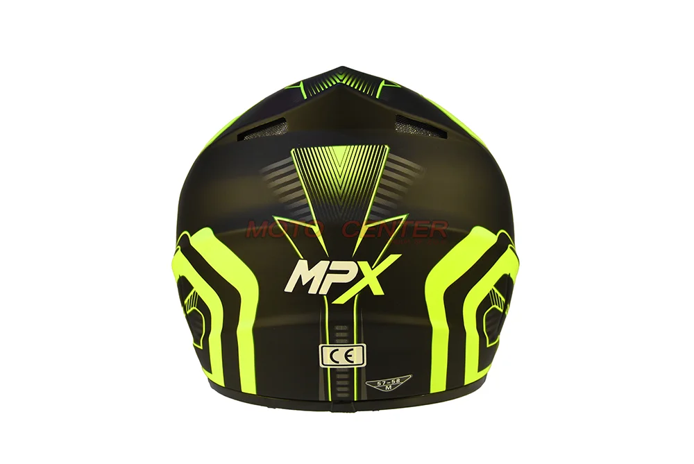 Kask crossowy MPX WL-905 czarny mat/żółty S — ujęcie 4