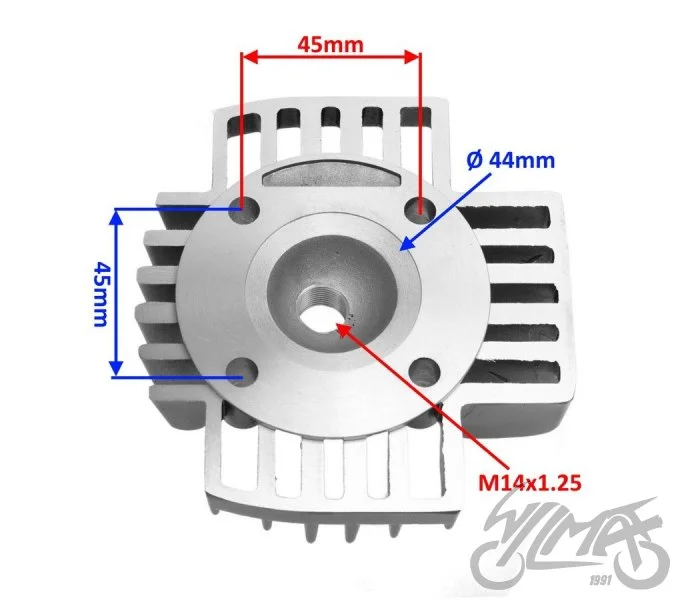 Głowica cylindra do Yamaha pw 60 44 mm — ujęcie 2
