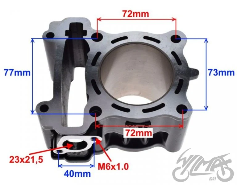 Cylinder do Yamahy MT125 63,00 mm ceramiczny WM — ujęcie 2