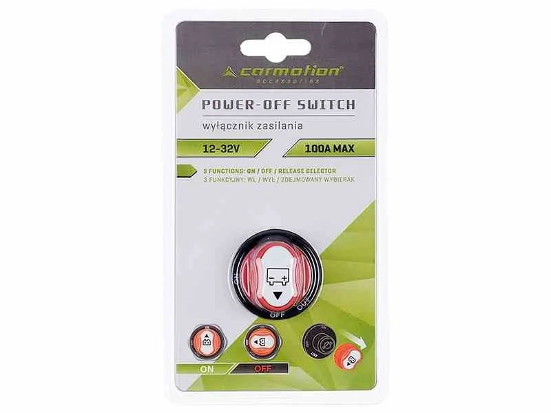 Główny wyłącznik prądu / hebel 12-32V max 100A # 3 funkcje — ujęcie 3