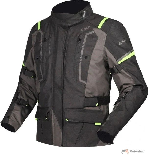 Kurtka motocyklowa damska LS2 Narvik Grey Black H-V Yellow — XXL