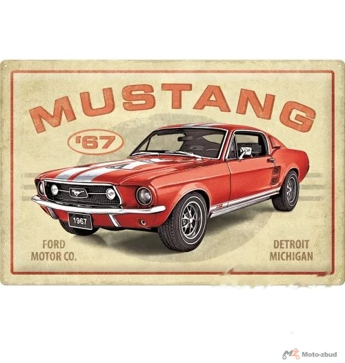 Tablica plakat 40 × 60 Ford mustang GT red 24017