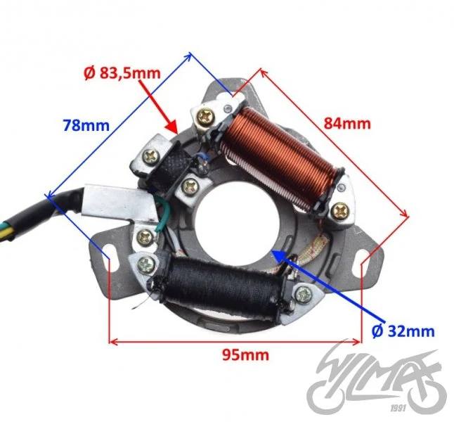 Stator iskrownik 2 cewki do Hondy mtx MBX MT mb — ujęcie 2