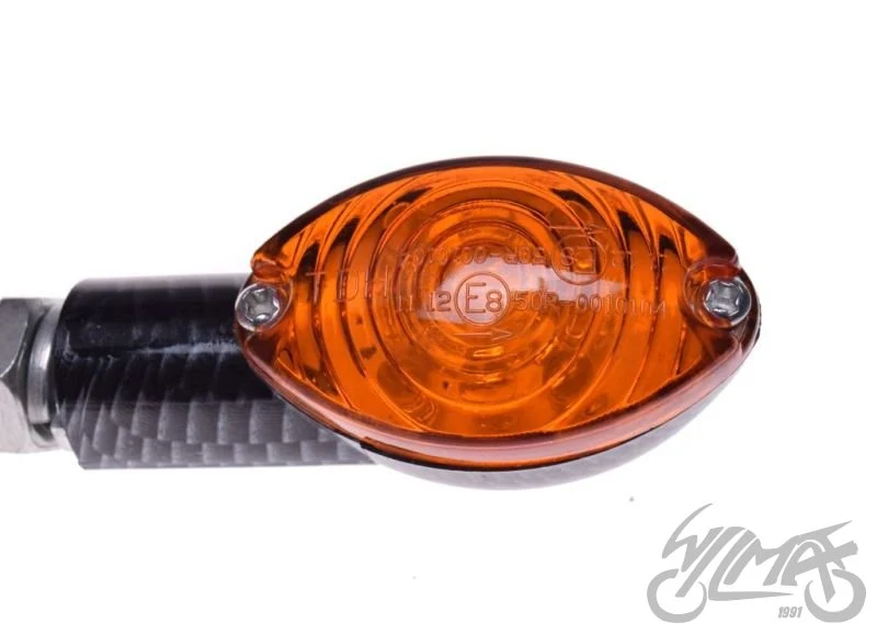 Kierunkowskazy LED carbon, pomarańczowy klosz 12 V 1 W — para AM1327 — ujęcie 4
