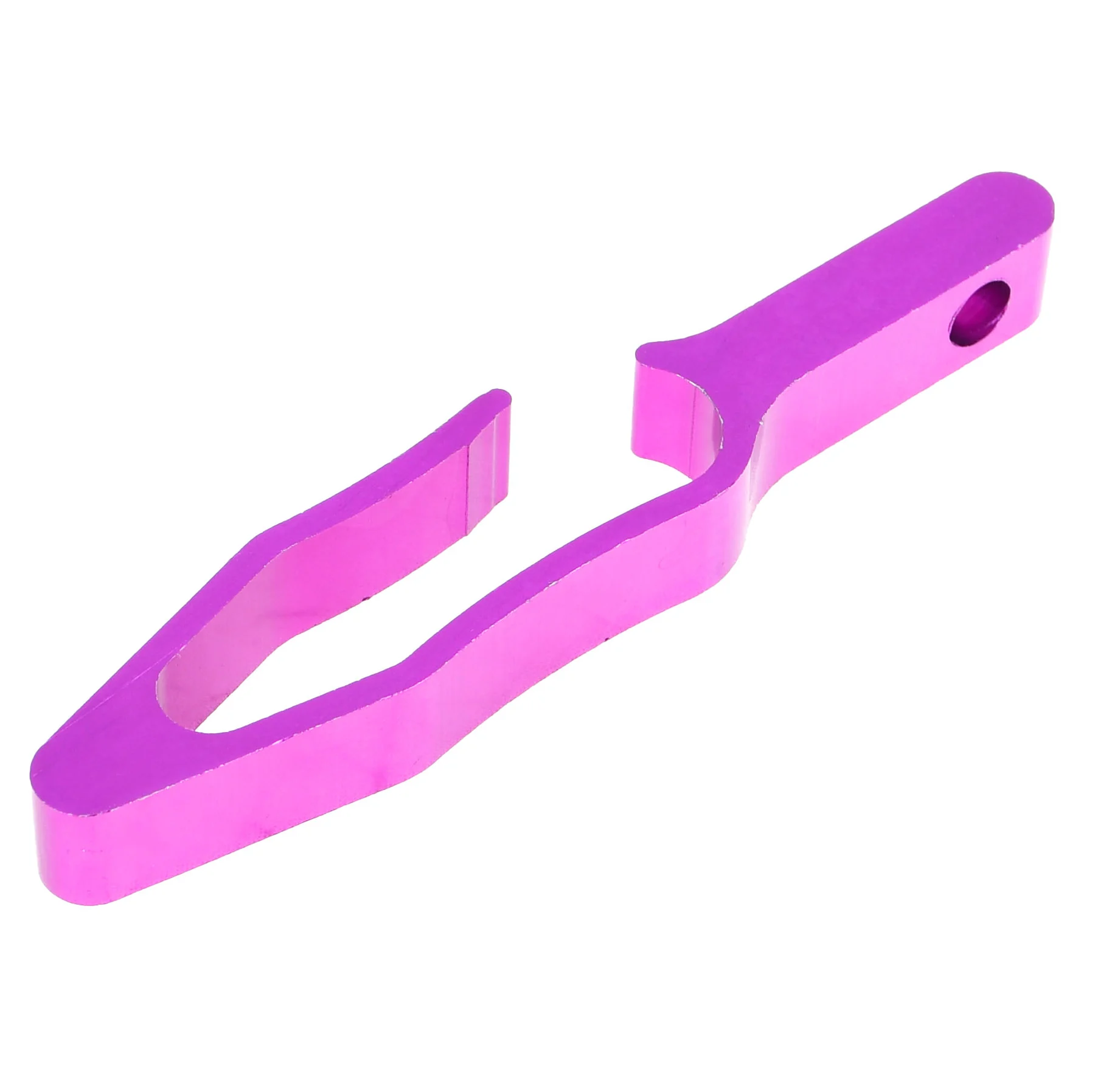 Uchwyt linek / przewodu hamulcowego uniwersalny aluminium CNC anoda fioletowy V2 Racing Force — ujęcie 2