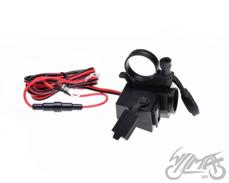 Gniazdo zapalniczki + usb motocykl skuter ATV — ujęcie 3