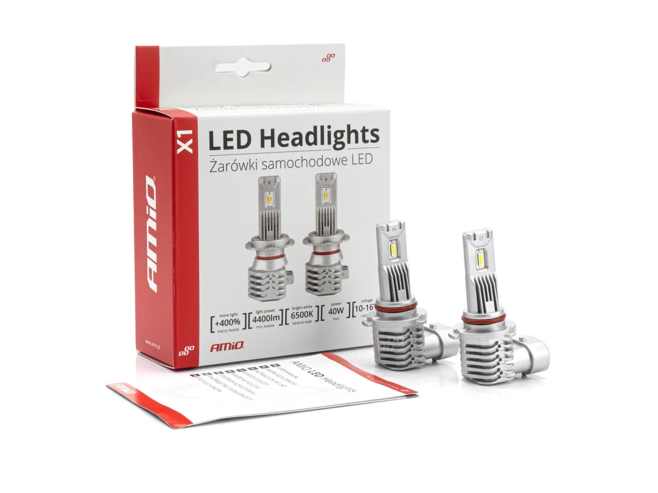 Żarówki samochodowe HB4 9006 LED X1 Series AMIO — ujęcie 2