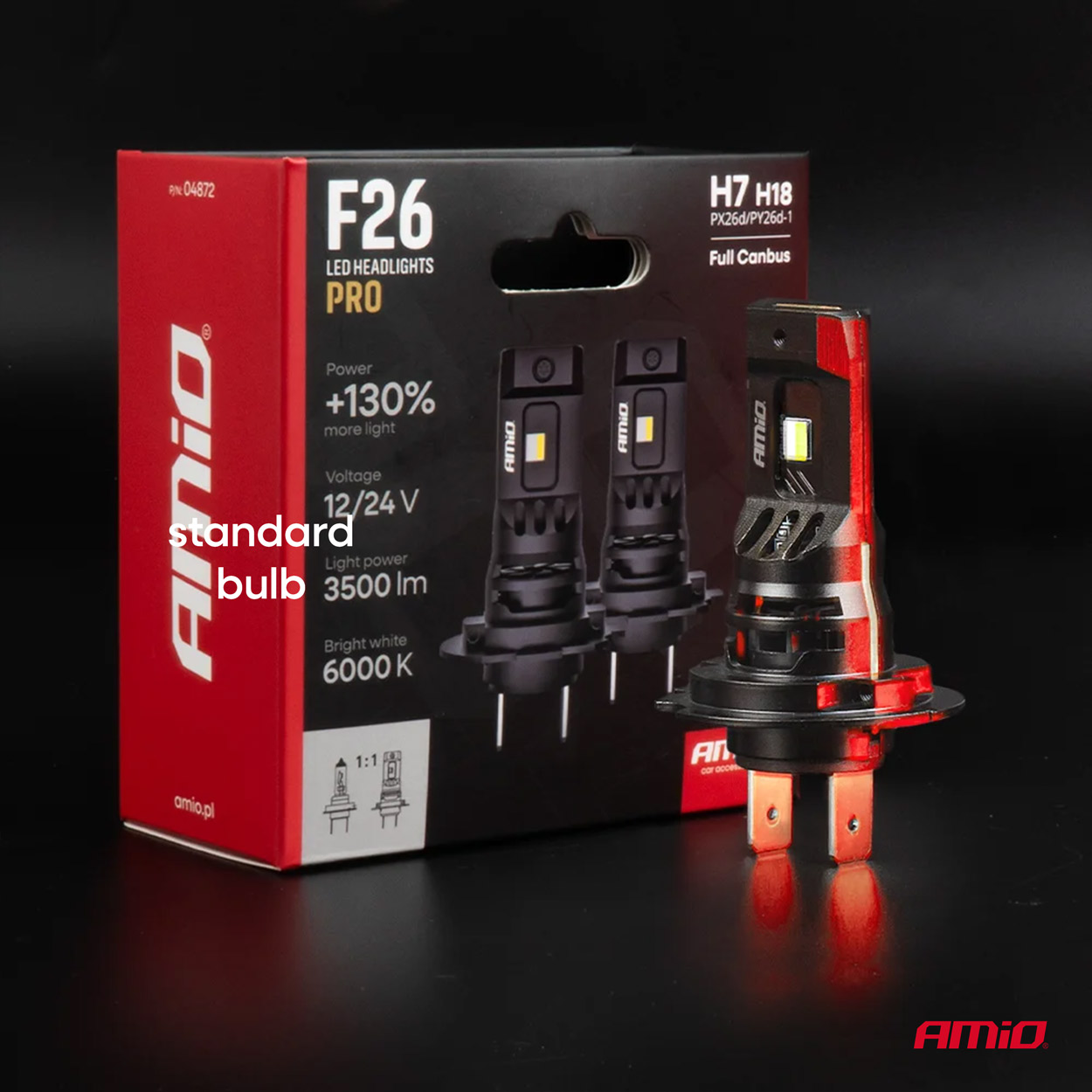 Żarówki samochodowe LED F26 PRO LumiTec LIMITED +130% DUO FULL CANBUS H7 H18 12 V 24 V — ujęcie 8