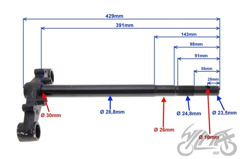 Półka widelca na lagę fi 30 — Longjia L-Evo — ujęcie 2