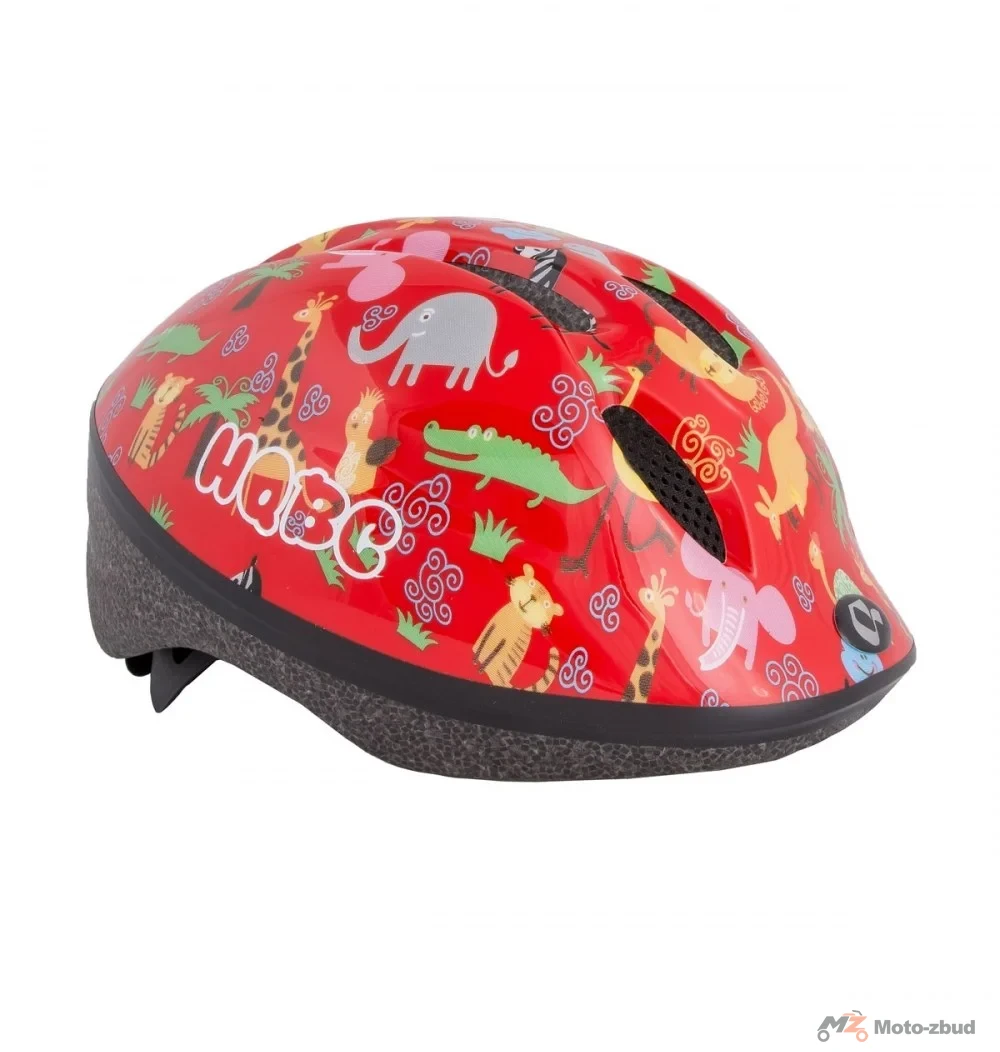 Kask longus funn animals red XS(48-54 cm)