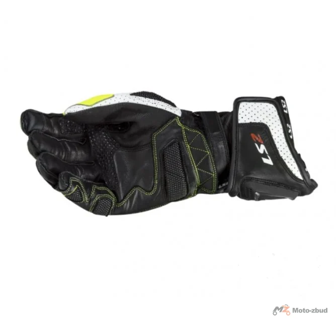 Rękawice motocyklowe LS2 Swift Racing męskie — czarny / żółty — rozmiar XXL — ujęcie 2