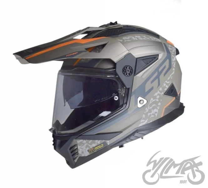Kask adventure LS2 MX702 Pioneer II Devor Matt Sand — 3XL — ujęcie 1