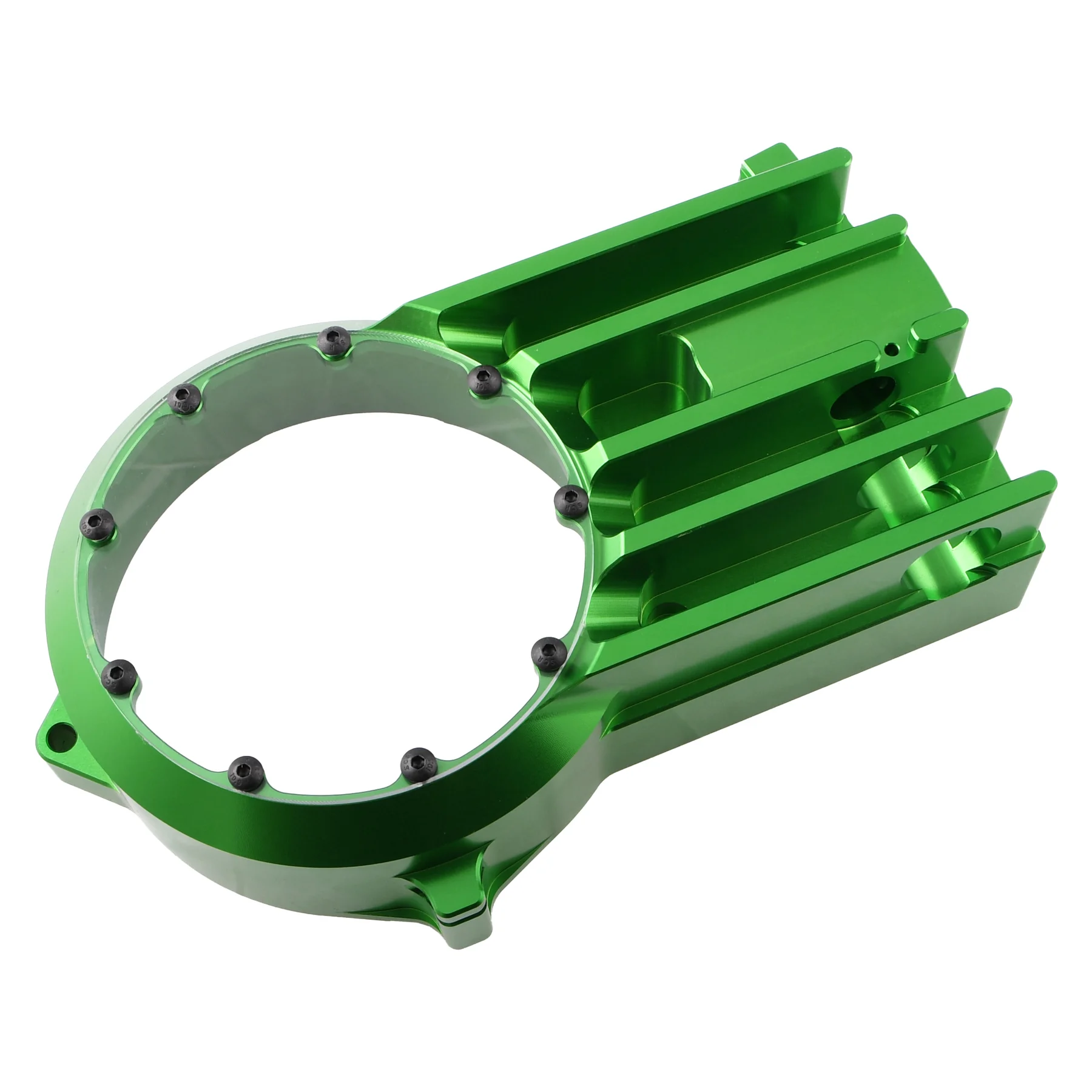 Pokrywa silnika prawa DPR Performance CNC Clear do Simson S51, SR50 — zielona — ujęcie 5