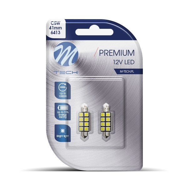 Żarówka LED C5W 41 mm 8-SMD 5050 CANBUS B 2 M-Tech LB327W — ujęcie 4