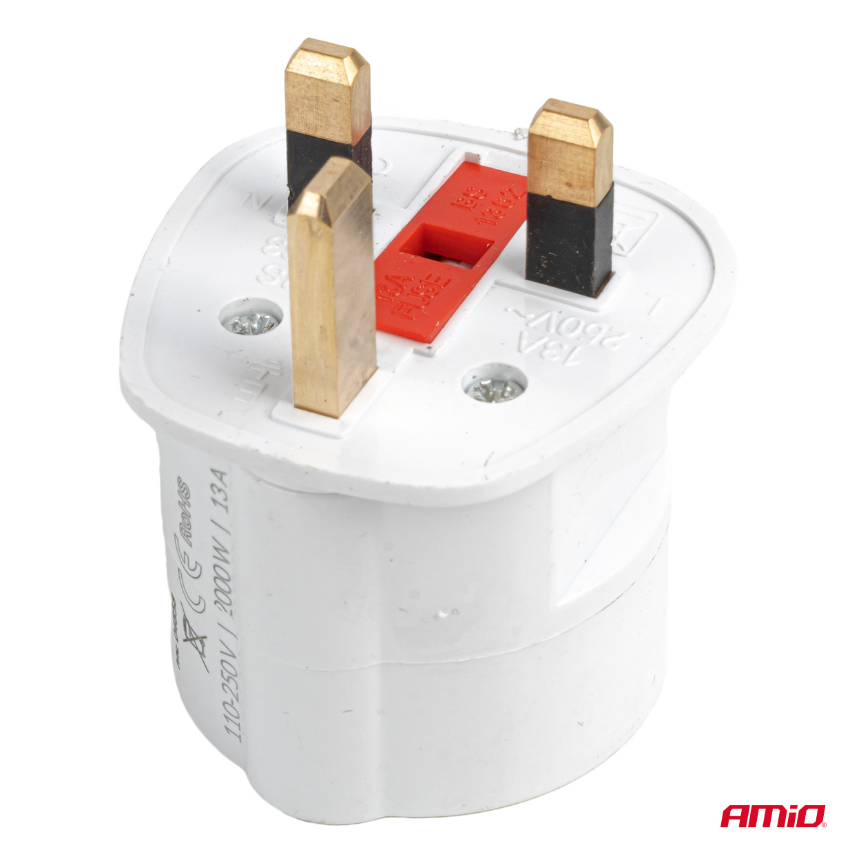 Zestaw adapterów podróżnych z bezpiecznikiem EU UK 13A 250 V 10 szt. — ujęcie 2