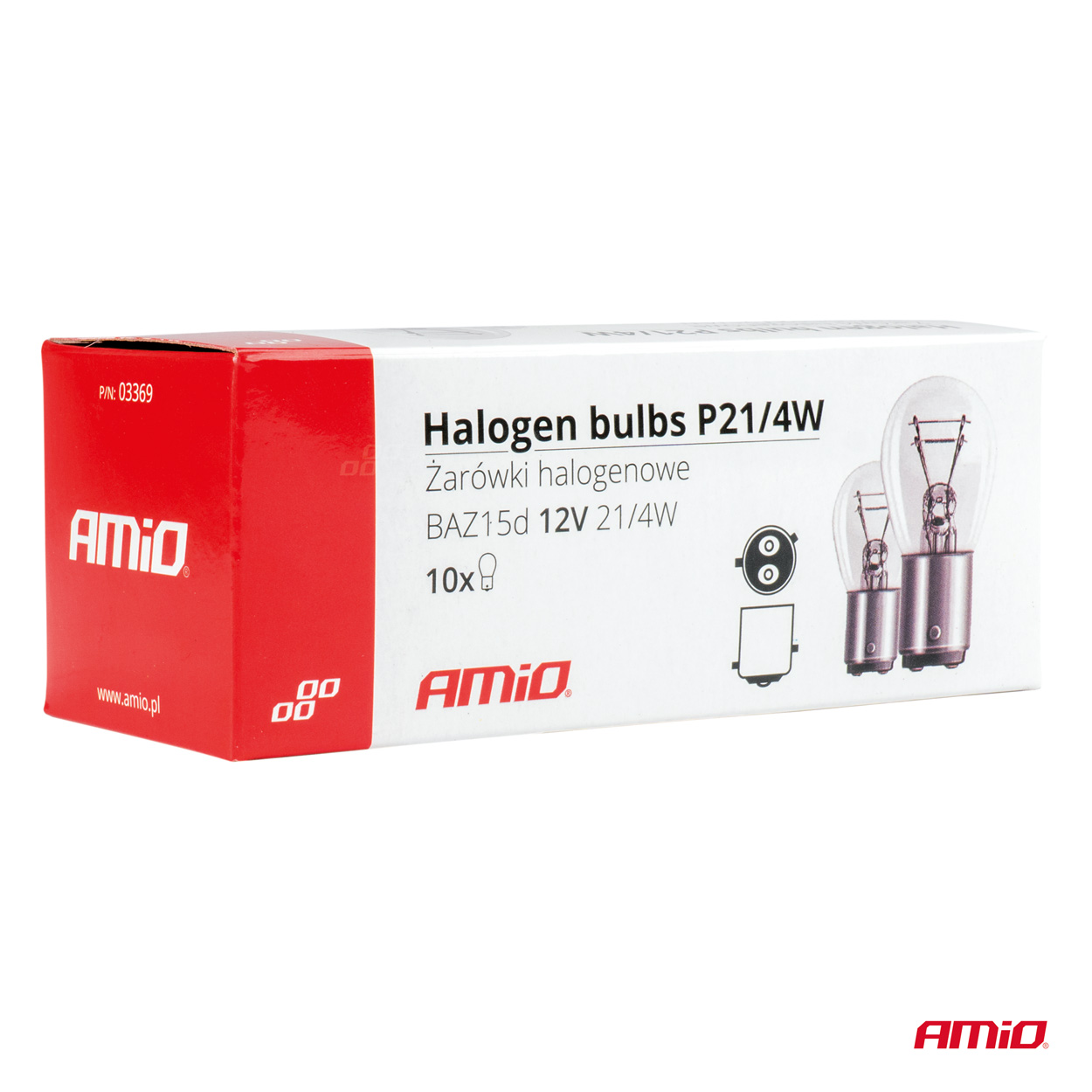 Żarówki halogenowe P21/4W 12 V BAZ15d 10 szt. — ujęcie 5