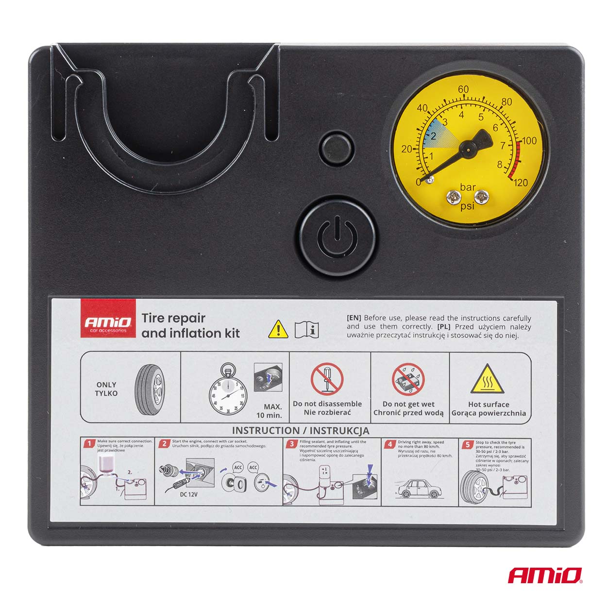 Zestaw naprawczy do opon z kompresorem 19mm 12V — ujęcie 9