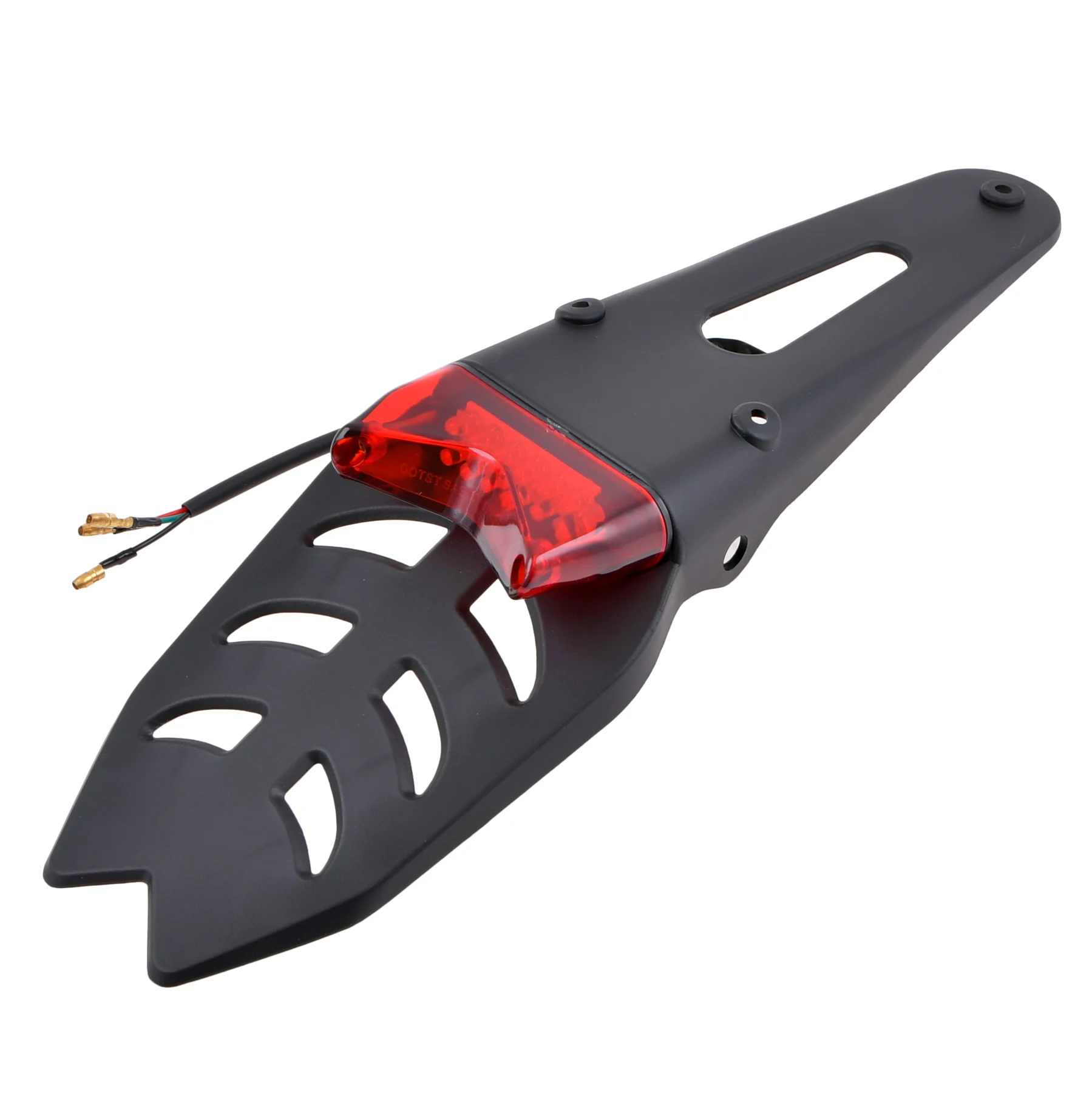 Uchwyt tablicy rejestracyjnej czarny + czerwona lampa Racing Force — ujęcie 2
