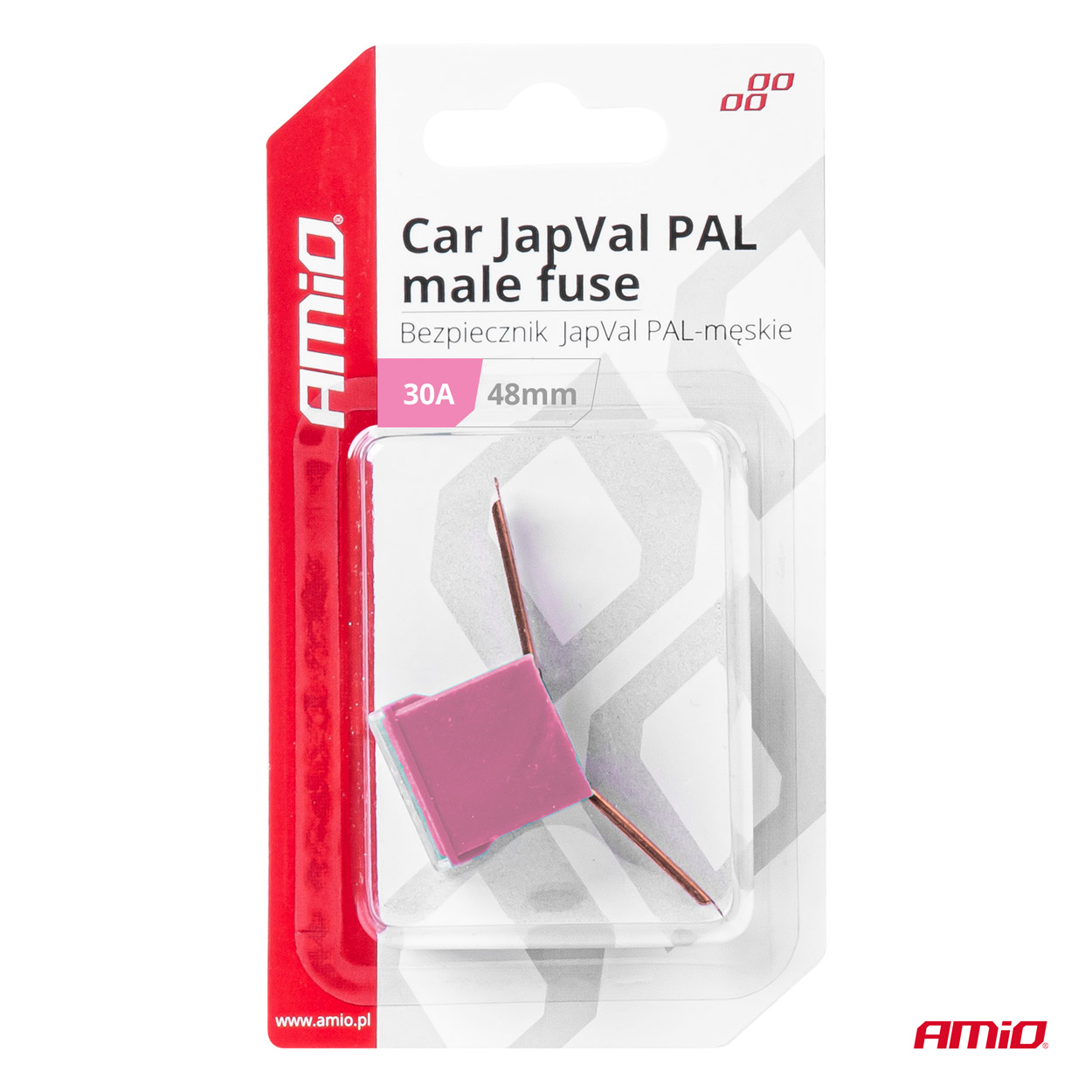 Bezpiecznik samochodowy JAPVAL PAL męski 48 mm 30A — ujęcie 3