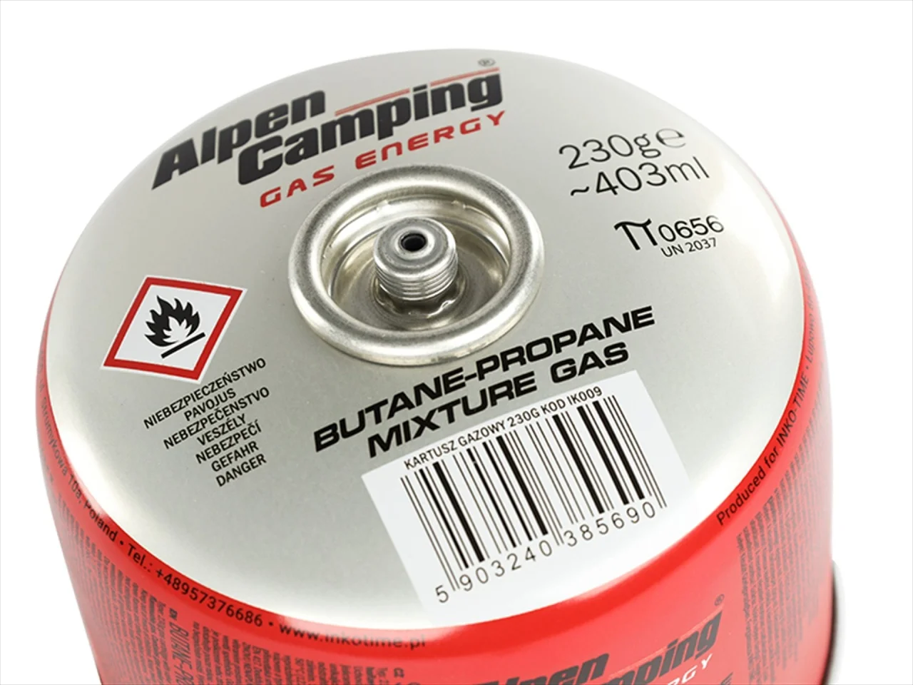 WKŁAD KARTUSZ GAZOWY ALPEN CAMPING 403ml 230g — ujęcie 3
