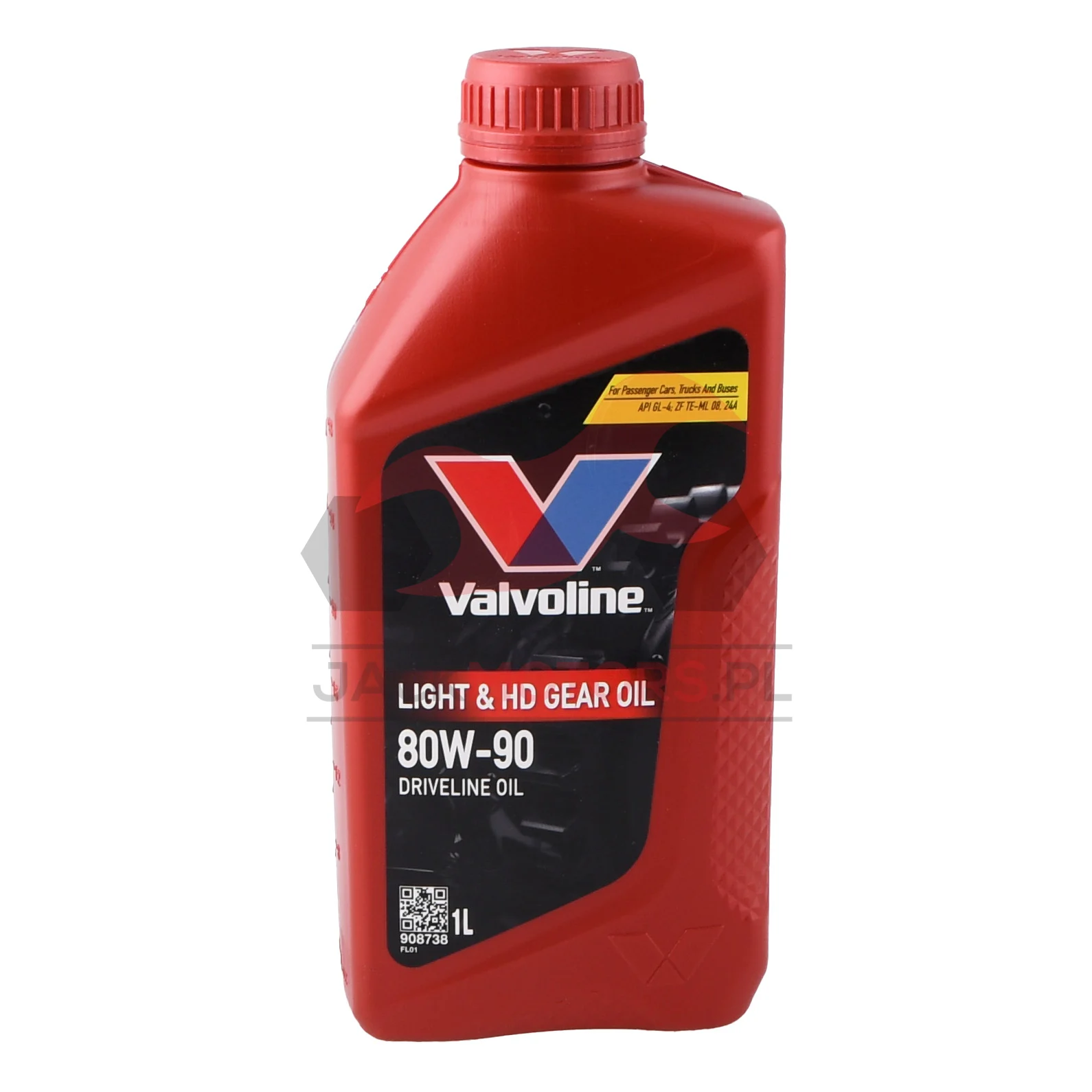 Olej przekładniowy Valvoline light & hd gear oil 80W90 1 l