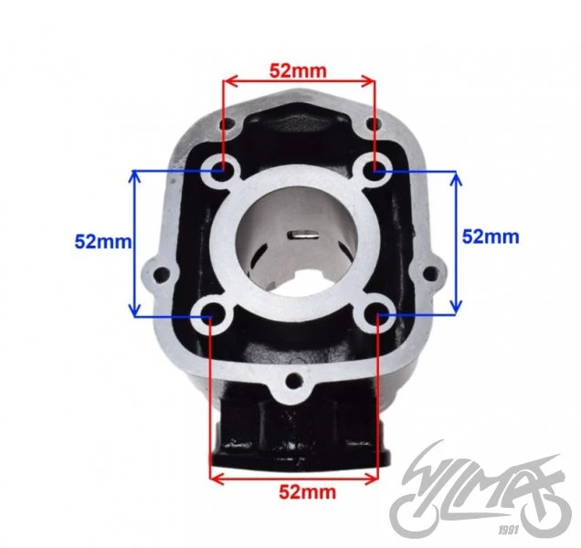 Cylinder 50 cm³ do Derbi / Aprilia D50B0, czarny — AY3208B — ujęcie 2