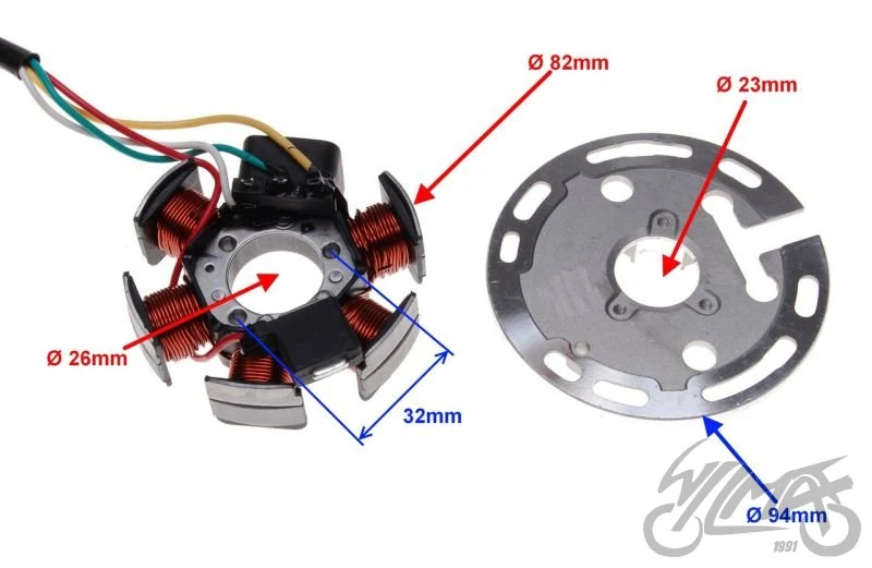 Stator 6 cewek do Derbi Senda — 2008 — ujęcie 4