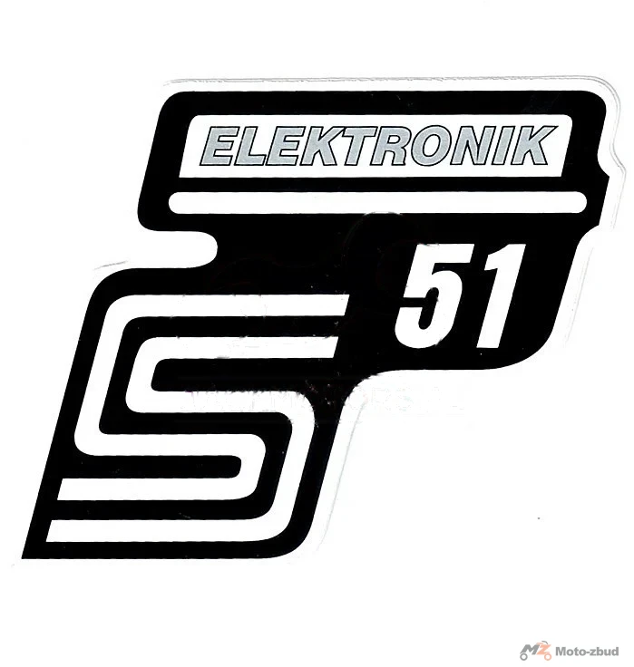Naklejka Simson pokrywy elektronik srebrna