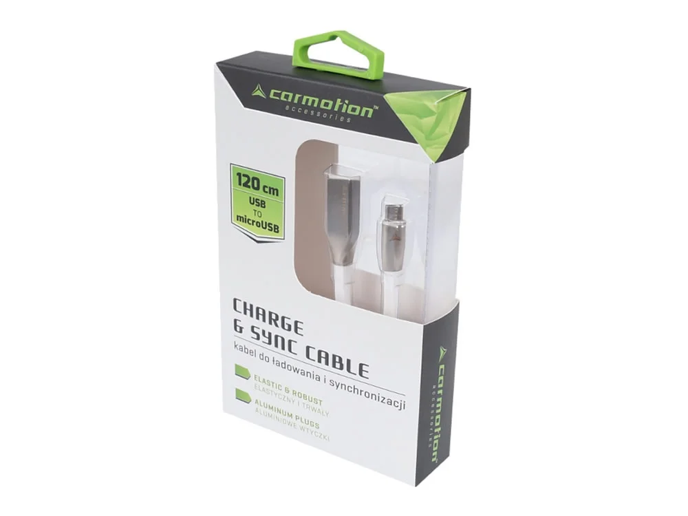 Kabel microUSB 120cm biały — ujęcie 2