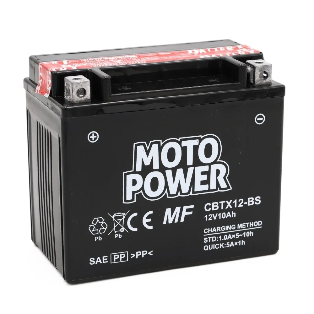 Akumulator MOTO power CBTX12-BS 12 V/10 Ah suchoładowany (+-) (wys.x szer.x dł.) (130*87*150) (pakowane po 6 sztuk)