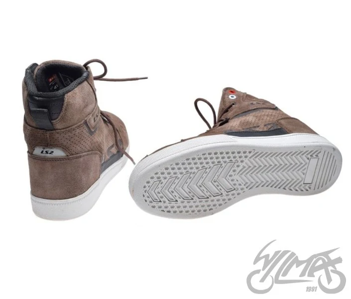 Buty motocyklowe LS2 Downtown — szarobrązowe (taupe), rozmiar 45 — ujęcie 2